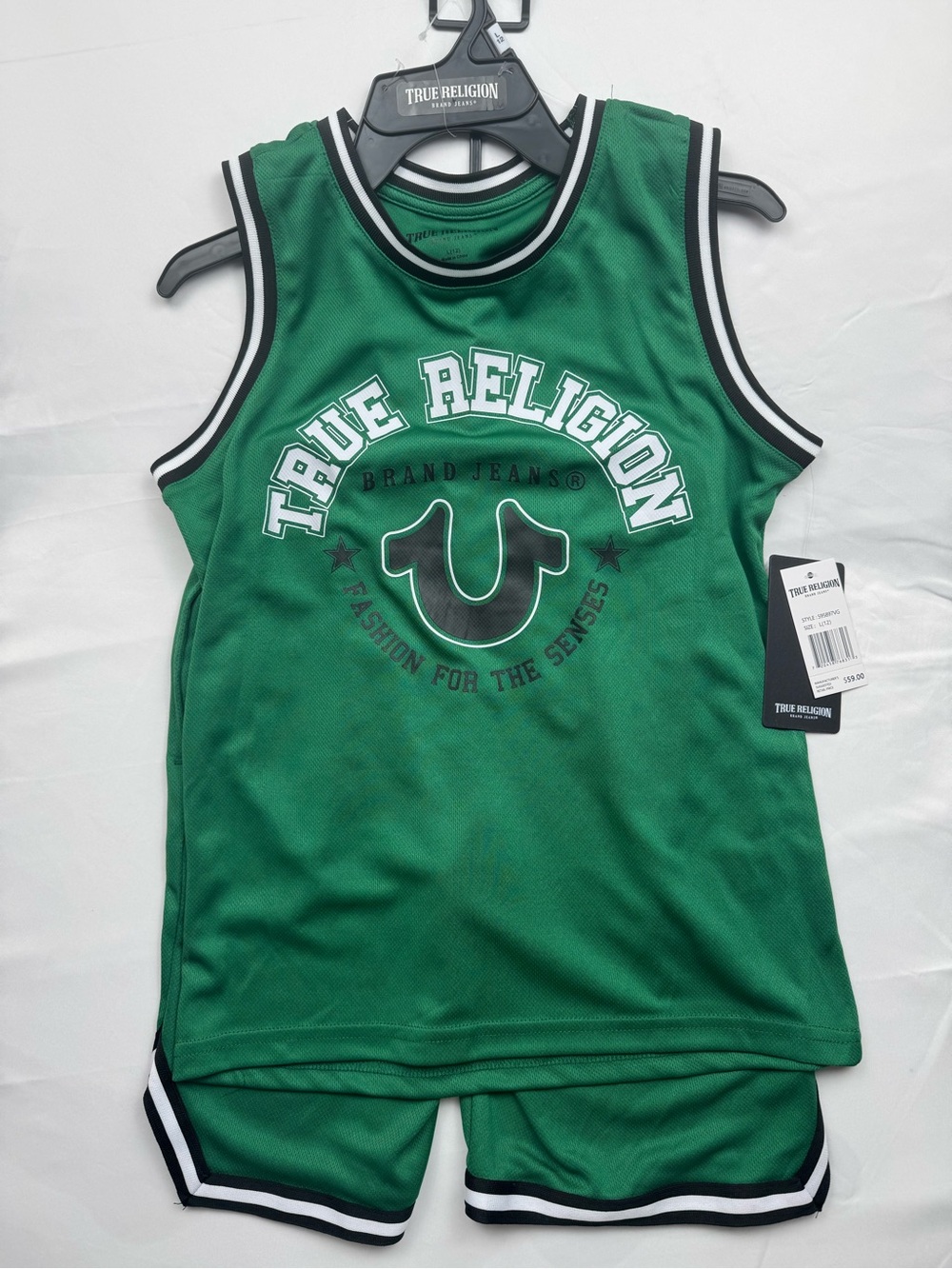 True Religion Green and Black Kids Matching Set